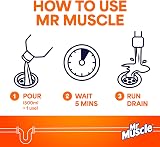 Mr Muscle Drain Unblocker Gel Duo Pack 2 x 1L Fast Acting Thick Drain Cleaner view 2