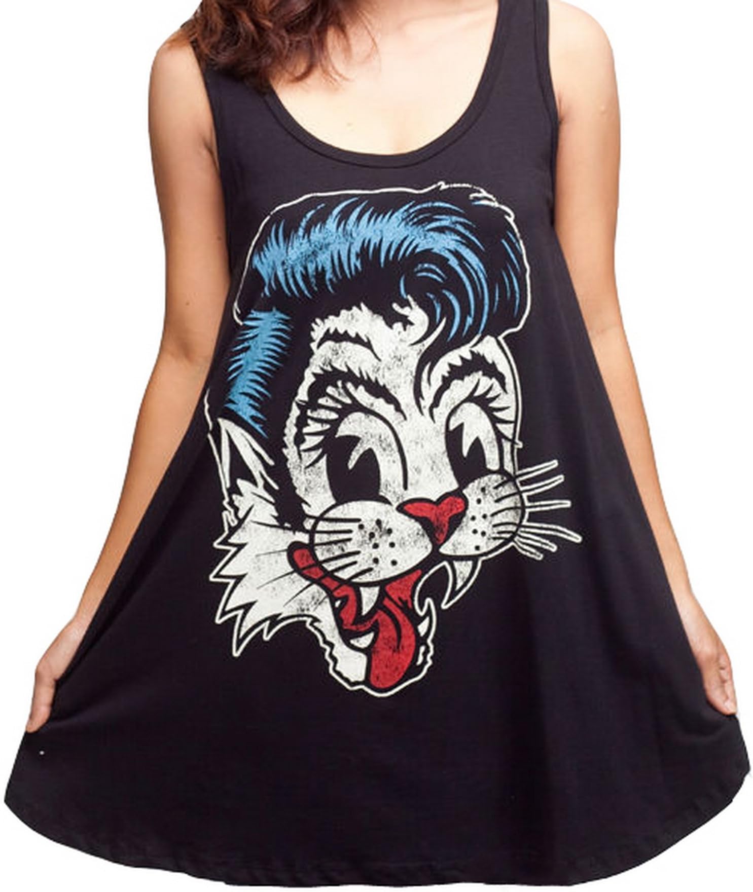 TTM214 Stray Cats Indie Rockabilly Band WOMEN T-SHIRT DRESS Tank TOP Tunic