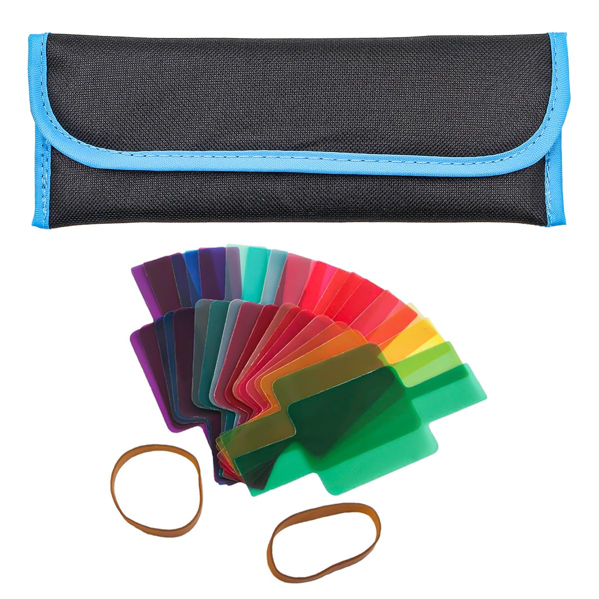 CENPEK 20 Pieces Colour Universal Lighting Flash Gel Filter Set with Bag for Camera Flash Photography Photo Camera Flash Gels