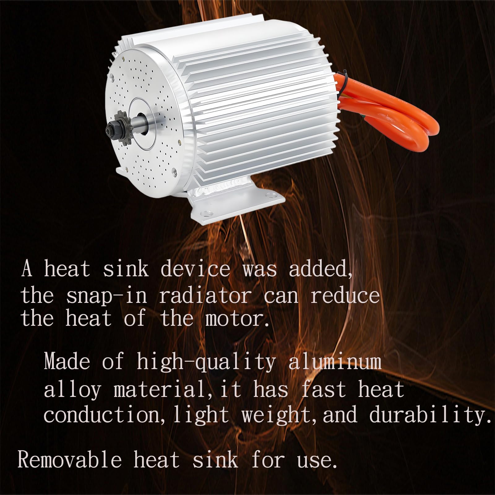 Electric DC Motor 72V 3000W Motor Kit with 48V-72V Brushless Controller and Half Twist Throttle for Go-Karts Programmable Brushless Controller with Temperature Sensing Function (72V 3000W)