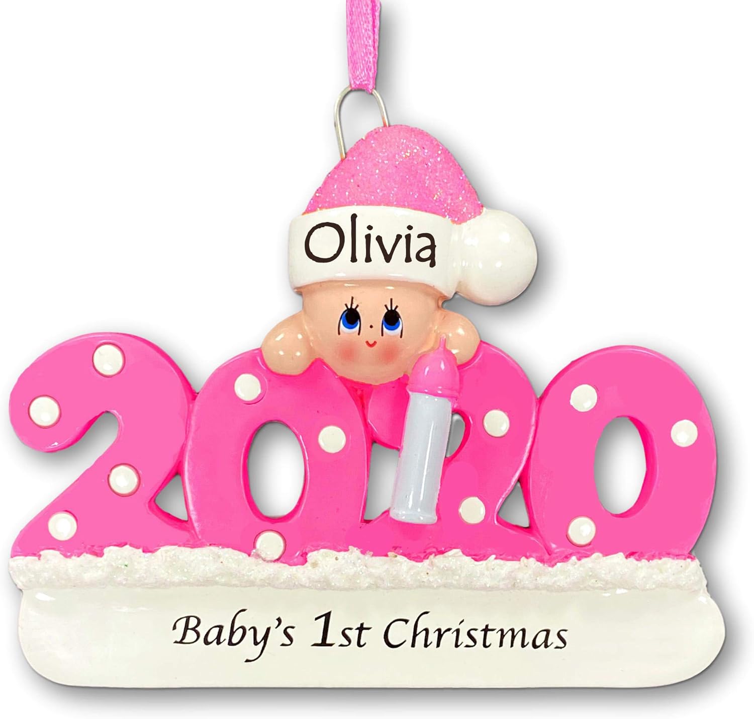baby girl first christmas stocking personalized