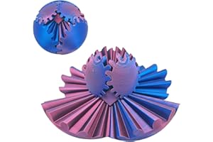 PODAFU Gear Ball, GearSphere Desk Toy, 3D Printed Gear Ball, 2024 New Gear Ball, Gear Ball Fidget Toy, The Steampunk Whirling Wonder Fidget, Activity Gear Ball for Adults, Relaxing Fidget Toy (Purple)