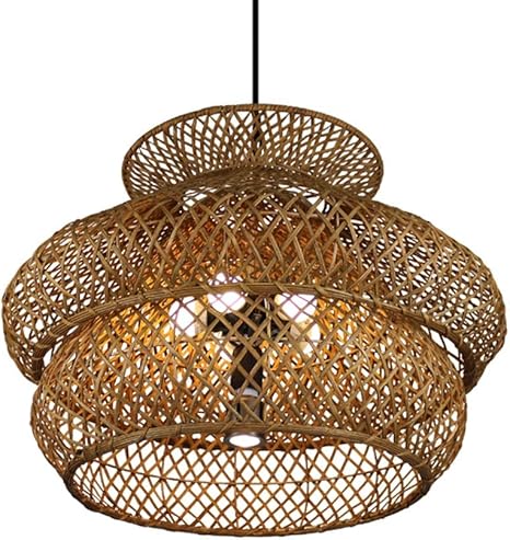 ruixinbc mano de bambu tejido lamparas