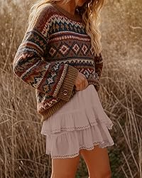 Lepunuo Womens Shorts High Waisted Skorts Flowy