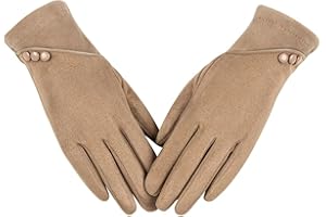 ALEPO Womens Winter Warm Gloves With Sensitive Touch Screen Texting Fingers, Fleece Lined Windproof Gloves