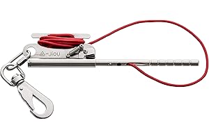 A MC JIOU Fish Stringer Spearfishing Clip with Scalable Cord Length and Made of Stainless Steel