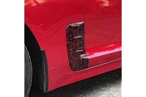 YOUTOOCAR 2PCS Side Fender Vent Trim Covers Compatible with Kia Stinger 2018-2023 Accessories (Forged Red)