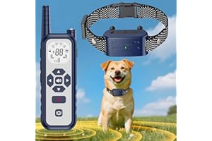 Wireless Dog Fence - Electric Fence for Dogs with Training Collar, Rechargeable Pet System Waterproof & Flash Light Portable 