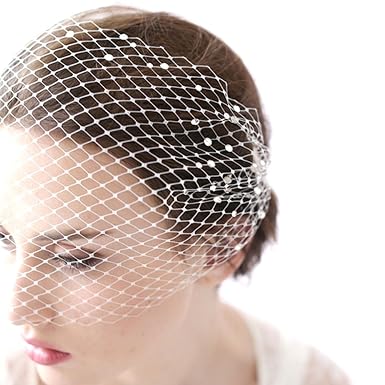 Yean Bridal Hair Veil With Beads Net Veils Wedding Accessories In