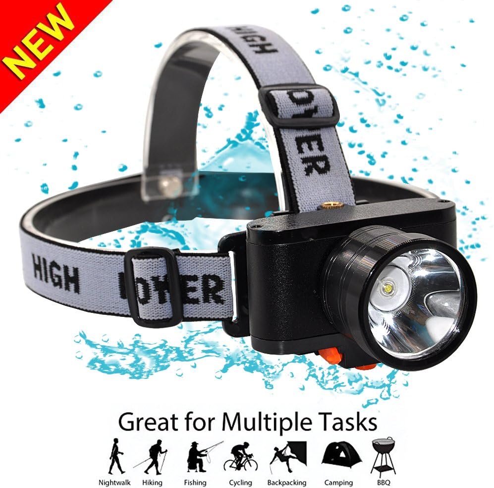 LED Headlamp,Lightweight Headlamps,spotlight Flashlights, Super Bright,Rechargeable 18650 Batteries,Reading,Hiking,Camping,Fishing,Hunting