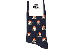 ZEETY Golf Socks – Funny Cart on Fire Novelty Socks, Golf Accessories and Gifts for Men and Women, 1 Pair per Pack, Size 9-13