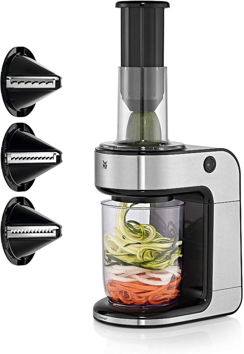 WMF Kult X Electric Spiralizer Zoodle Maker 3 Blades & Container Zucchini Pasta