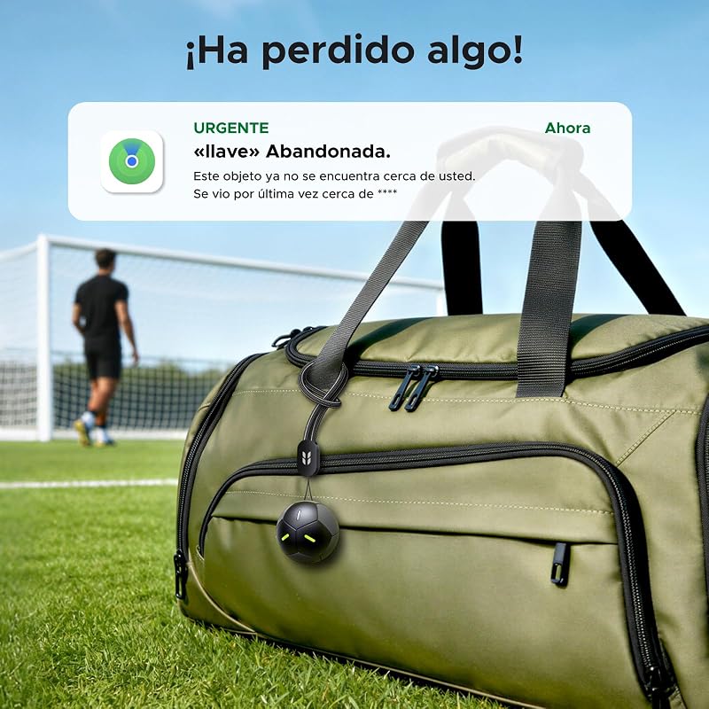 FineTrack 2 Smart Finder Design Futebol 110dB Fluorescência IP68 Bluetooth Localizador SmartTag Suporte ao rastreador de teclas iOS Carteira de bagagem Mochila Mochila 7 anos de bateria