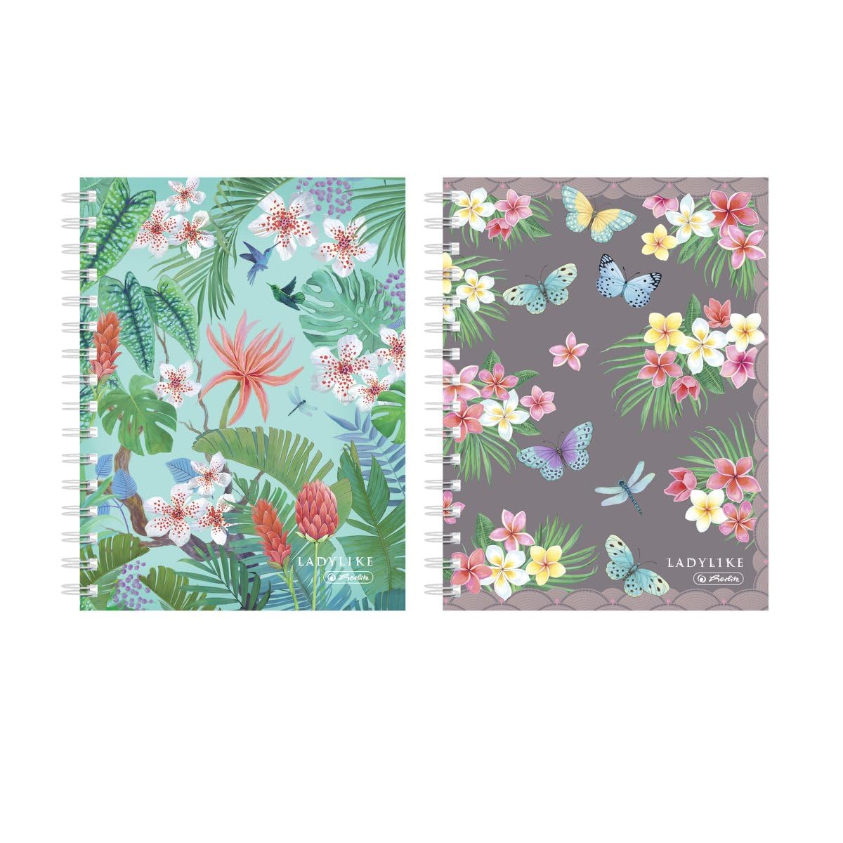 Herlitz Spiral Boutique Book A6 100 Sheets Squared Pattern Ladylike Assorted Designs (No Design Possible)