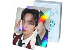 PYAJUU Stray Kids Laser Photocard 50pcs Stray kids Laser Card KPOP Stray kids Magic School Album Photo Cards KPOP Straykids Holo Effect Cards Stray kids Photo Cards 5-STAR Postcard Gift for Fans Daugher