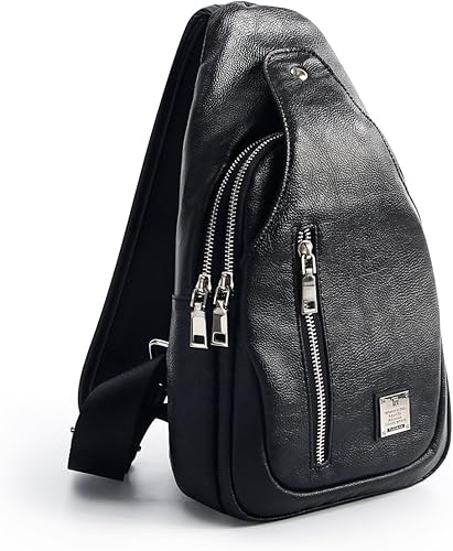 Amazon Trary ボディバッグ ショルダーバッグ メンズ レディース レザー Ipad Mini 収納可能 斜め掛け ワンショルダー バッグ 軽量 防水 人気 アウトドア Trary ボディバッグ ワンショルダー
