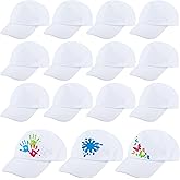 SGBETTER Kids White Baseball Caps DIY Sport Ball Hats Adjustable Painting Baseball Cap Bulk for Child Boys Girls Hiking Camp