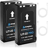 anegine LIT-22 Battery 8000mAh 7.7V Rechargeable Lithium Battery Pack Compatible with Spypoint Cellular Trail Hunting Camera Flex-S/M/Plus, Flex G-36(2 Pack)