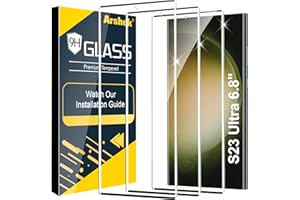 BURRIZEI 3 Pack Galaxy S23 Ultra Screen Protector, HD Clear Tempered Glass, Fingerprint Unlock, 3D Curved, Scratch Resistant, Bubble-Free for Samsung Galaxy S23 Ultra 5G Glass Screen Protector
