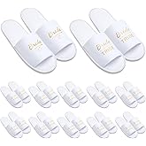 Ramede Set of 12 Bridesmaid Slippers Disposable Wedding Bride Slippers Bulk Bridesmaid Gifts for Wedding Day Bridal Party Women Bachelorette Party Favor(1 Size)