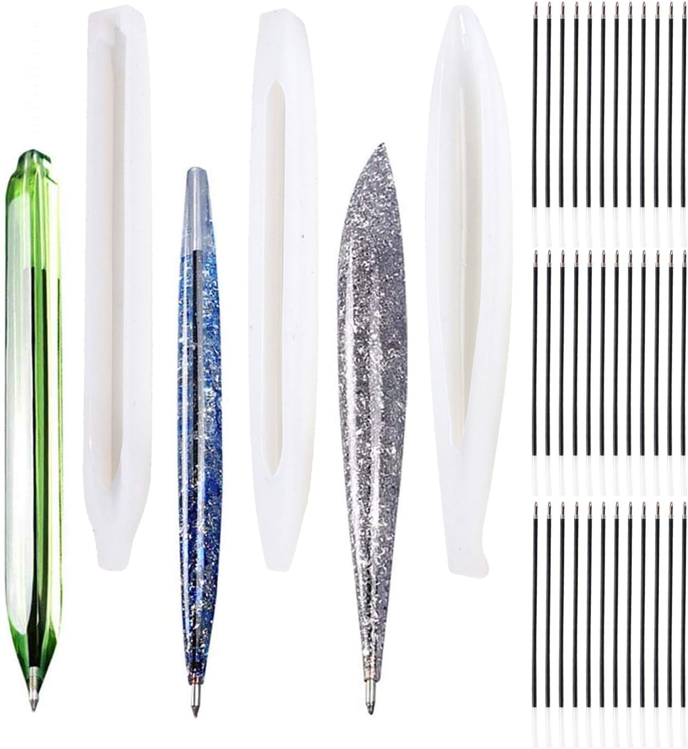 3 Pcs Resin Pen Mold Casting Silicone Molds Ballpoint Epoxy