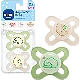 MAM Original Start Baby Pacifiers 0-3 Months, Glow in The Dark, 2 Pack | Skin Soft Silicone Nipple, Developed With Medical Experts Specially For Smaller Newborn Mouths, BPA-Free