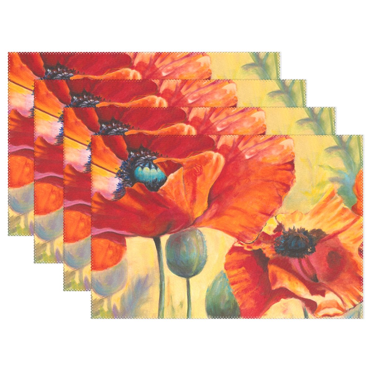Best poppy placemats for dining table