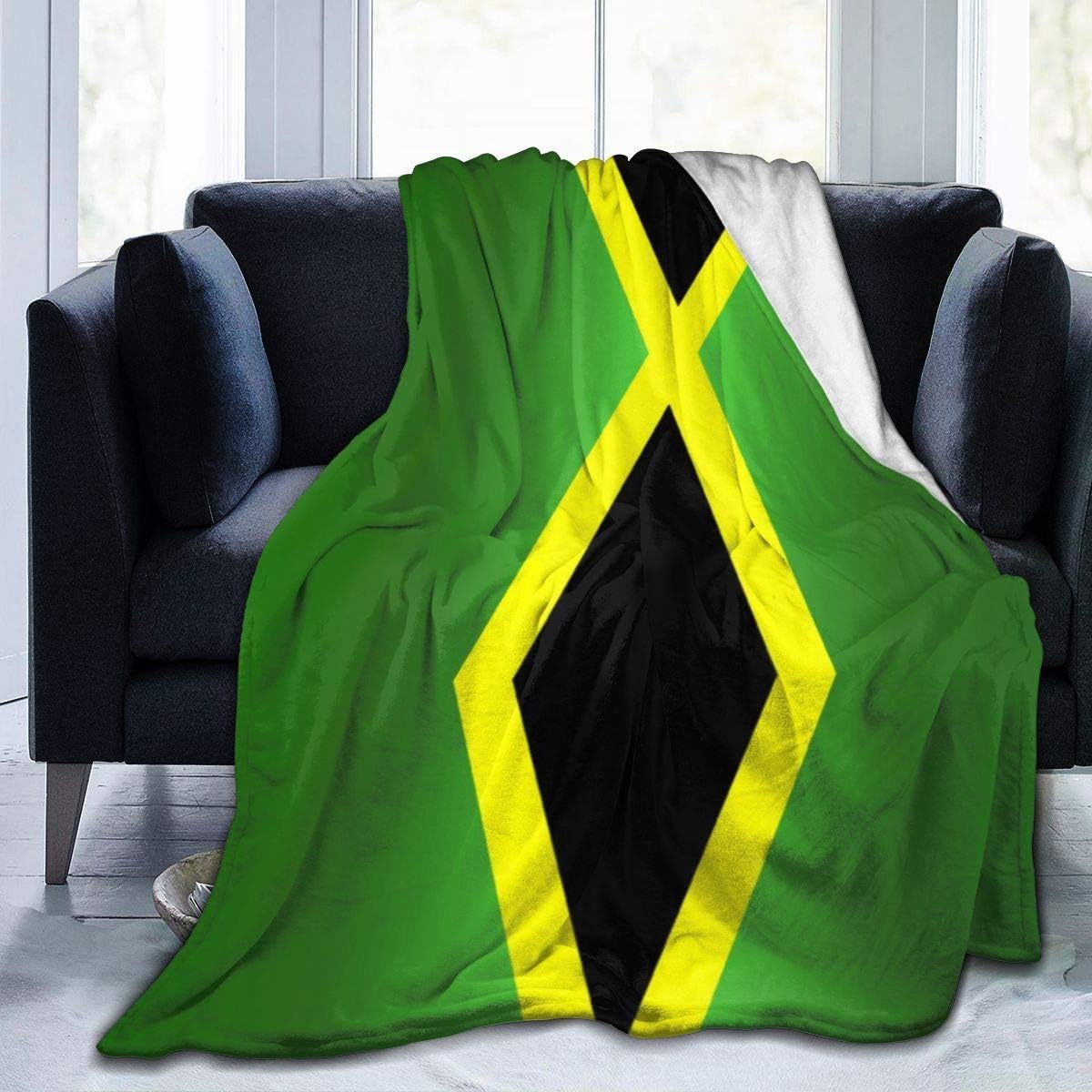 RomaniaGH Jamaican Flag Flannel Fleece Blanket Soft Microfiber Blanket