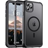 jaroco Magnetic for iPhone 11 Pro Max Case Heavy Duty Protection Black | Compatible with MagSafe,Military Grade Drop Protection,Translucent Matte,Non-Slip,Shockproof 2-Layer Durable Bumper Case