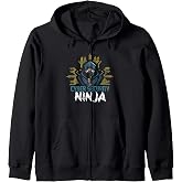 Cyber Security Ninja - Computer Programmer White Hat Hacker Zip Hoodie