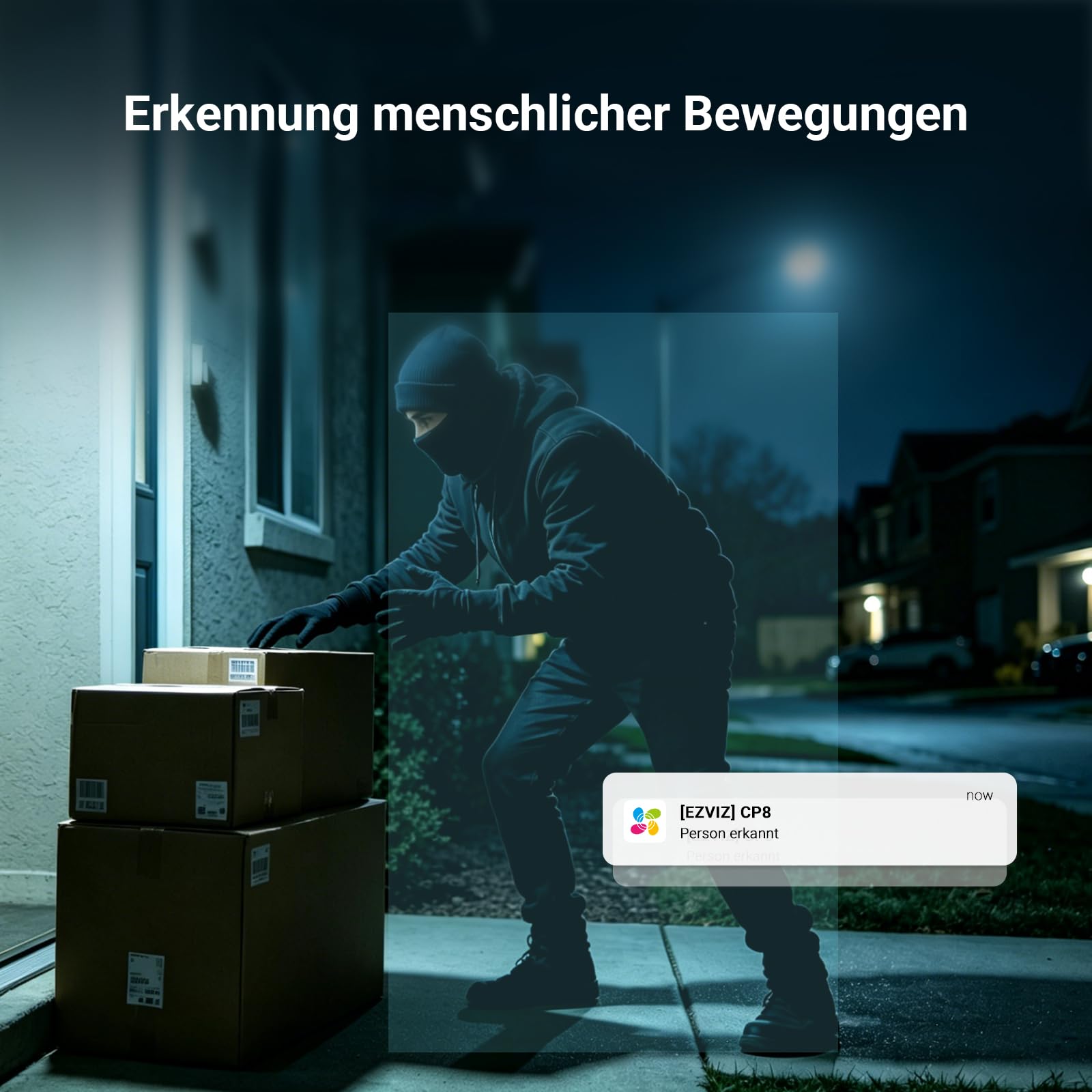 EZVIZ CP8 WLAN Video Türklingel Kabellos mit 3K 5MP Kamera, 9600mAh Herausnehmbarem Akku, Wi-Fi 6, Farbnachtsicht, 162° Weitwinkel, Personenerkennung, Chime, 2-Wege-Audio, Alexa & Google Assistant 6