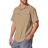 Toumett Men's Sun Protection Short Sleeve Safari Shirts Fishing Shirts Cooling Travel Work Shirts