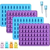 Gummy Molds Bear Candy Silicone - Mini Size Chocolate Gummy Molds with 2 Droppers Nonstick Food Grade Silicone Molds Pack of 