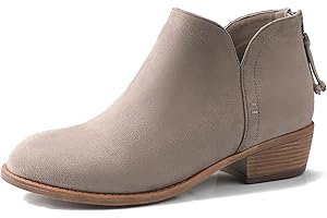 NinetinGel Ankle Boots for Women.Women's Low Heeled Booties.Fashion Thick Heel Design
