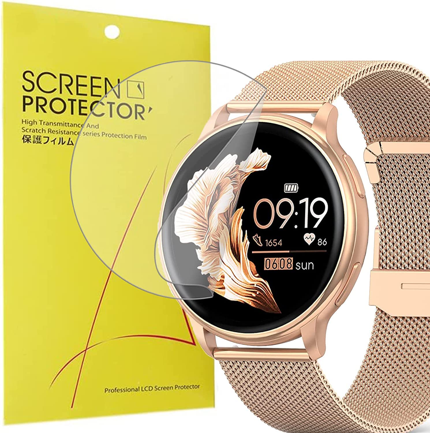 Compatible for Nemheng N33 Screen Protector, onetuo [6 Pack] Full Coverage TPU Clear Film Compatible with Nemheng 1.32 Inch Smartwatch N33 (6 pack)