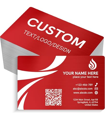 100Pcs Black Metal Business Cards - Blank Aluminum Cards For Laser Engraving (85x54mm, 0.21mm Thick), DIY Custom Name Cards