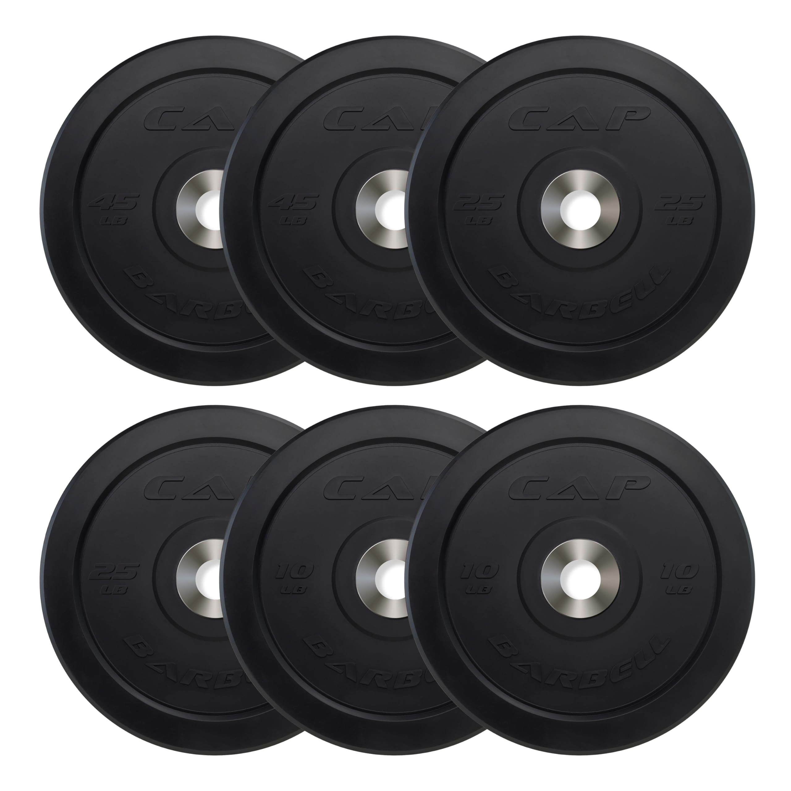 Photo 1 of CAP Barbell 160 lb PRO Olympic Bumper Plate Set, Black (1 plate) 