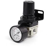 SNS Air Compressor Pressure Regulator With Bracket and Gauge Female Thread 1/4 NPT 0-150 PSI Adjustable AR2000-N02