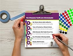 ChromaLabel 1/2 Inch Circle Sticker Labels, High