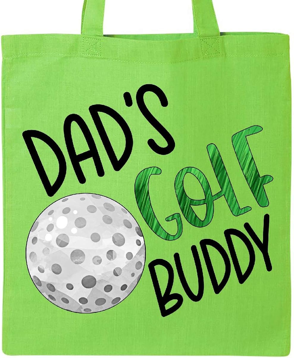 Inktastic Dad's Golf Buddy with Golf Ball Tote Bag Lime