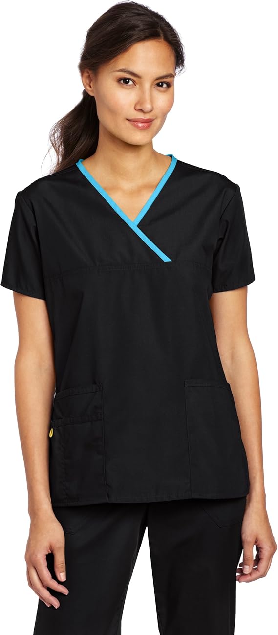 WonderWink Women's Scrubs Charlie 5 Pocket YNeck Wrap Top