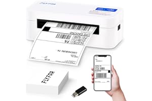 FLYFAR Bluetooth Thermal Shipping Label Printer, Wireless 4x6 Label Printer for Small Business, Compatible with Android, Windows, iPhone, Mac, Widely Used for Amazon, Shopify, Ebay, USPS, Etsy,FedEx (White)