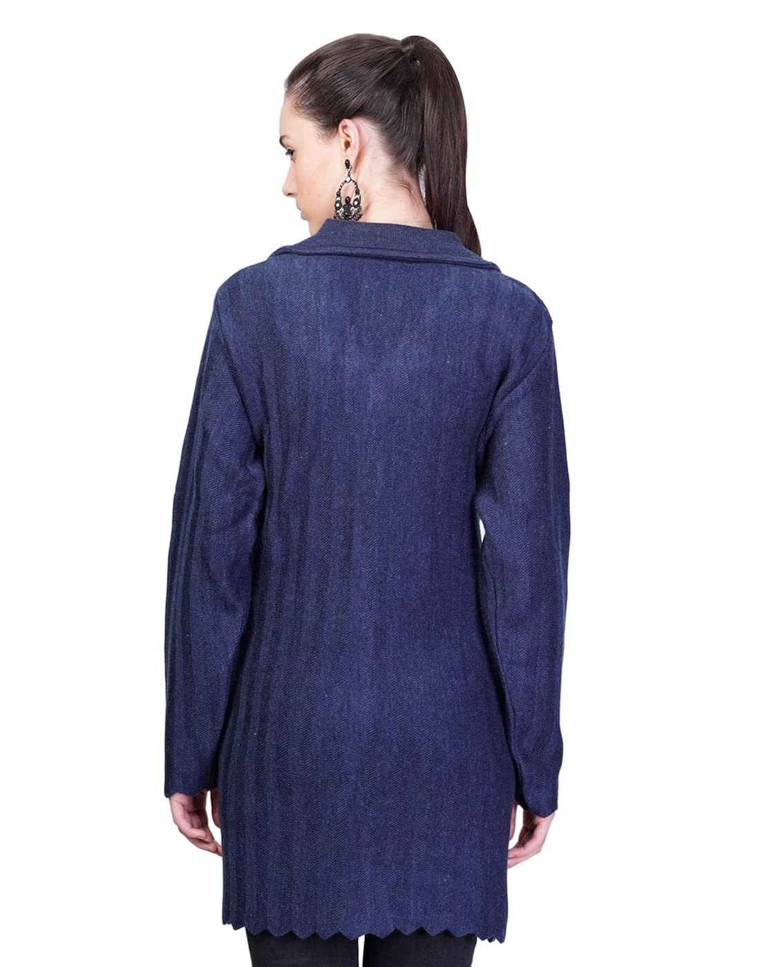montrex blue designer long coat for women