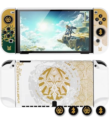 Nintendo Switch Nintendo Switch Zelda Case + Joycon Dockable Protective Case Compatible with Switch, Hard Shell