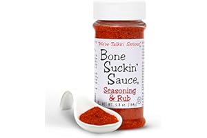 Bone Suckin' Seasoning & Rub, Original Blend, 5.8 Oz, Grilling Rubs, Dry Pork Rub, Gluten-Free, Non-GMO, Kosher, Great on Ribs, Pork, Beef, Chicken, Seafood, Pasta, Vegetables, Even Popcorn and No Msg