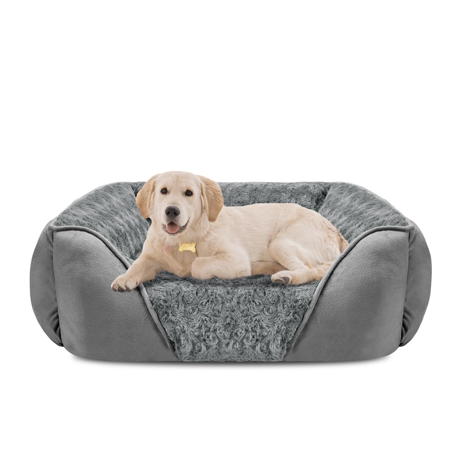 Photo 1 of INVENHO Large Dog Bed Rectangle Washable Orthopedic Soft Calming Sleeping Durable Pet Cuddler with Anti-Slip Bottom