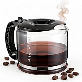 Naucoos 2026 Upgrade 10 Cup Glass Coffee Pot Replacement Compatible with DeLonghi Espresso Machine, Spill Proof Carafe Compatible with Models 3066, 3067, 3093, 3094, 3111, 3112, KF140, KF863