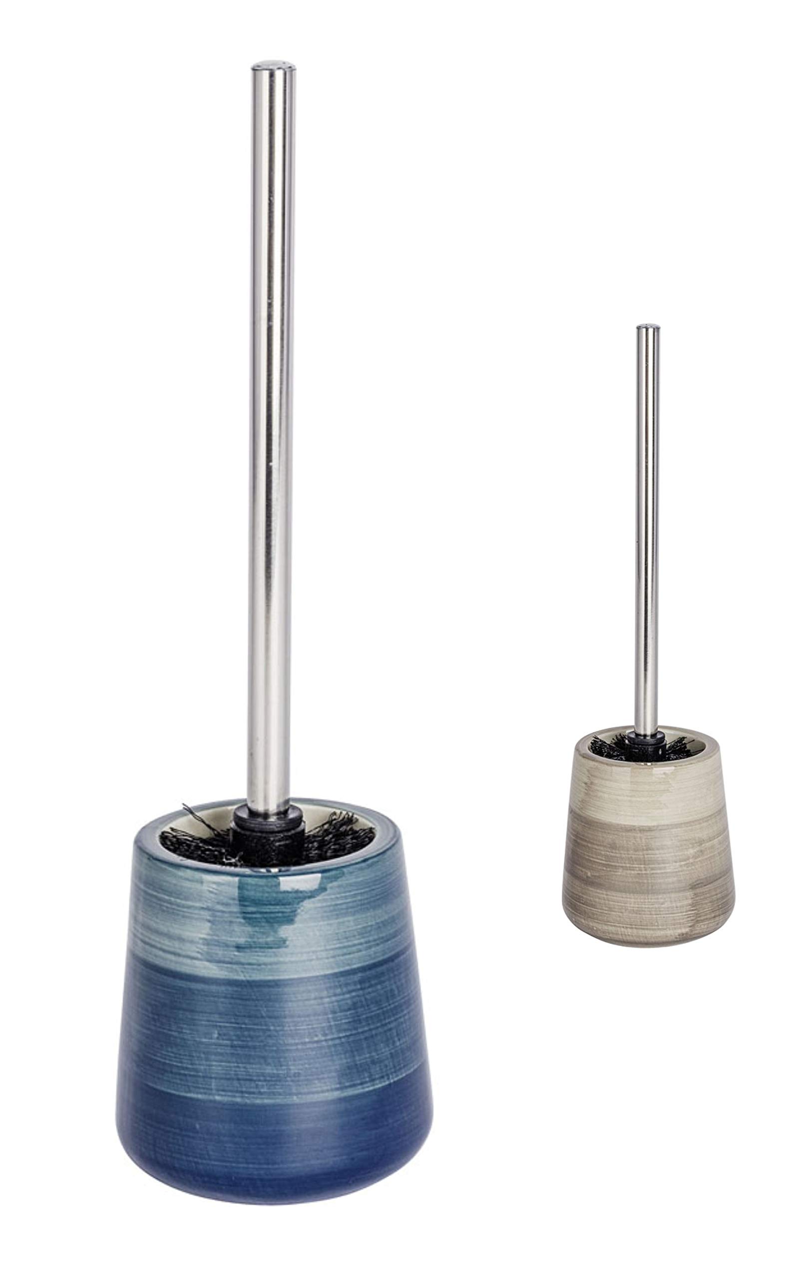 WK "Potters" Ceramic Toilet Brush and Holder (Blue)