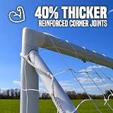 Football Flick 6x4ft Garden Goal 70mm PVC Posts 2 Year Warranty White view 10