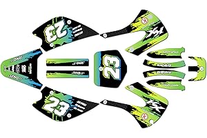 Kalair GFX Graphics Kit for Kawasaki KX 85 (2001-2013) Splash Series Lime 16 Mil - Dirt bike Custom Racing Graphics Decals St